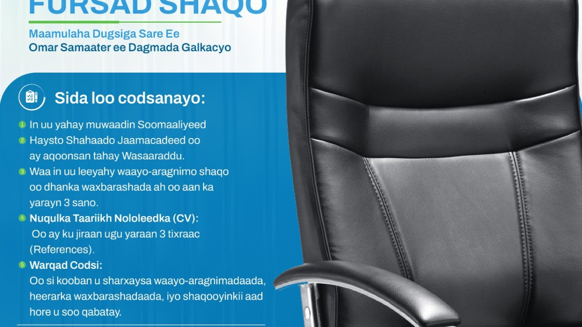 Fursad Shaqo - Maamulaha Dugsiga Sare ee Cumar Samatar